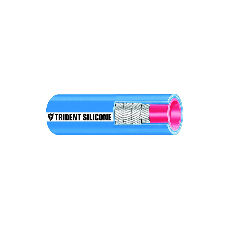 Trident 202V178036 Blue "VHT" Silicone Softwall Wet Exhaust Hose, 1-7/8" x 3'
