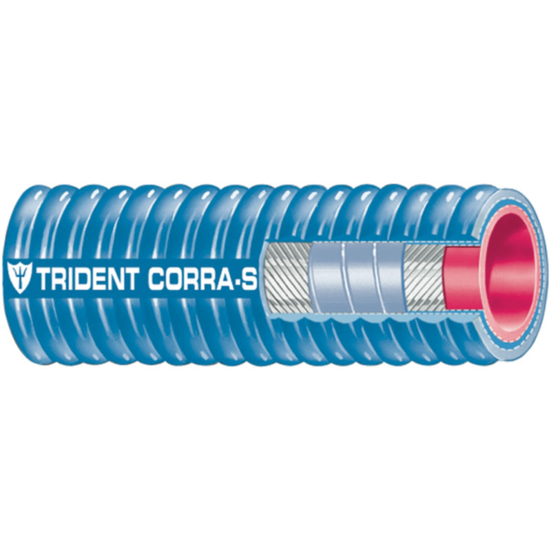 Blue Corrugated Silicone Exhaust Hose, 3-1/2" x 3'