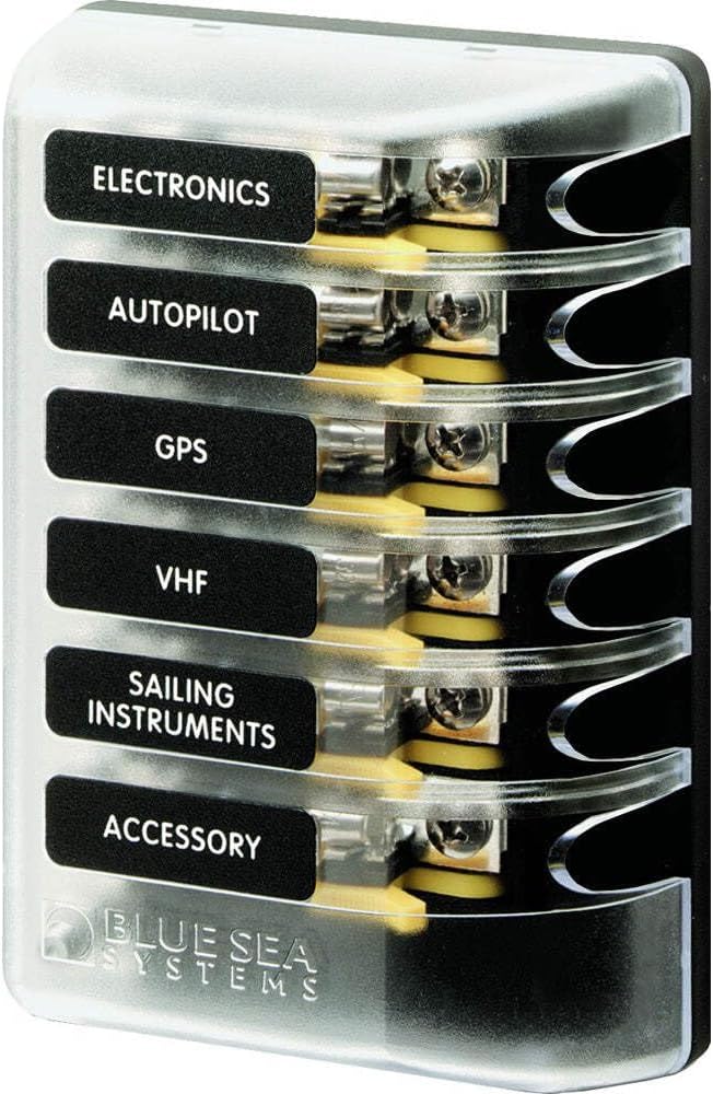 Blue Sea Systems AGC Fuse Block 6-Circuit without Ground Bus (BSS 5018)