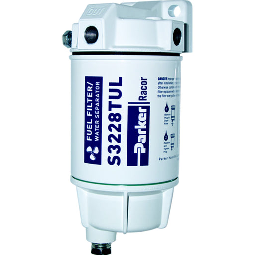 Racor 10 Micron Gas Spin-On Fuel/Water Seperator With Metal Bowl for Inboard/Outboard