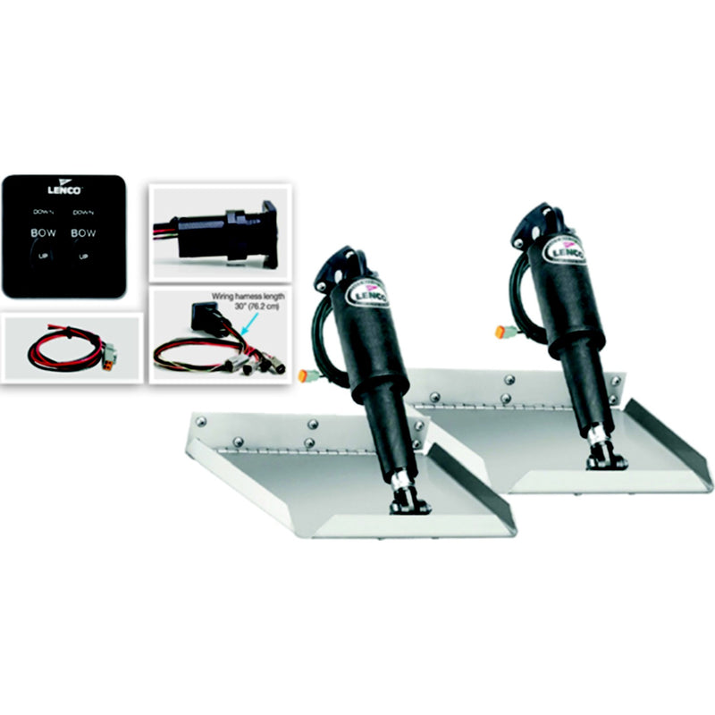 12" x 12" Edge Mount Electric Trim Tab Kit w/124 Switch