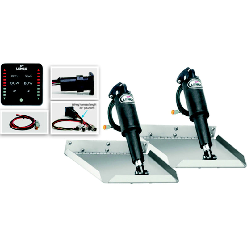 12" x 12" Edge Mount Electric Trim Tab Kit w/LED Indicator Switch
