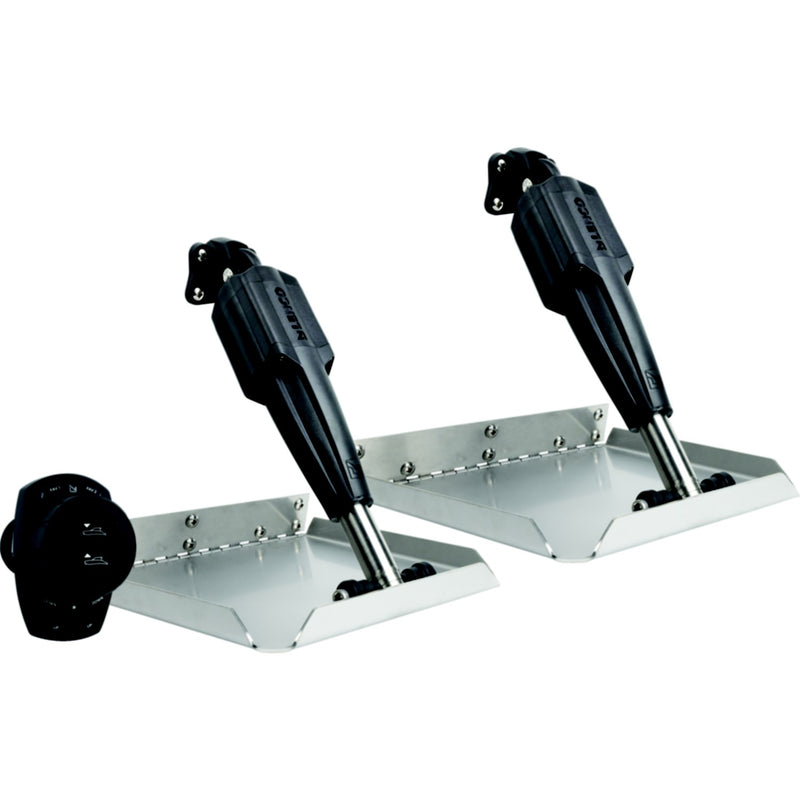 Lenco 15185106 Pro Control Assist 12V Trim Tab System, 12" x 12" Edge Mount Trim Tab Kit, Complete