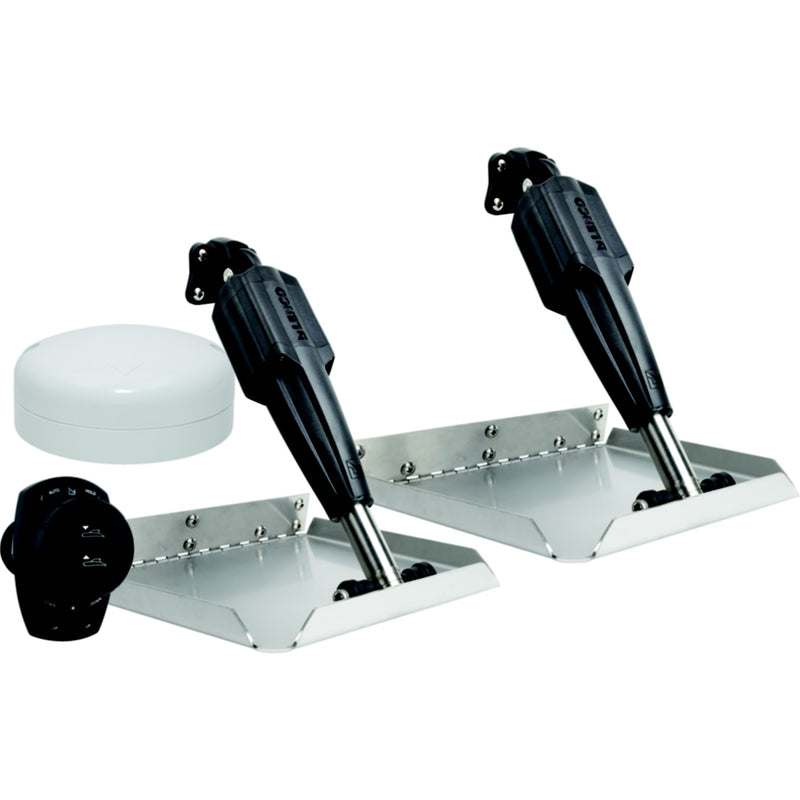 Lenco 15186107 Pro Control Auto 12V Trim Tab System, 12" x 12" Edge Mount Trim Tab Kit, Complete
