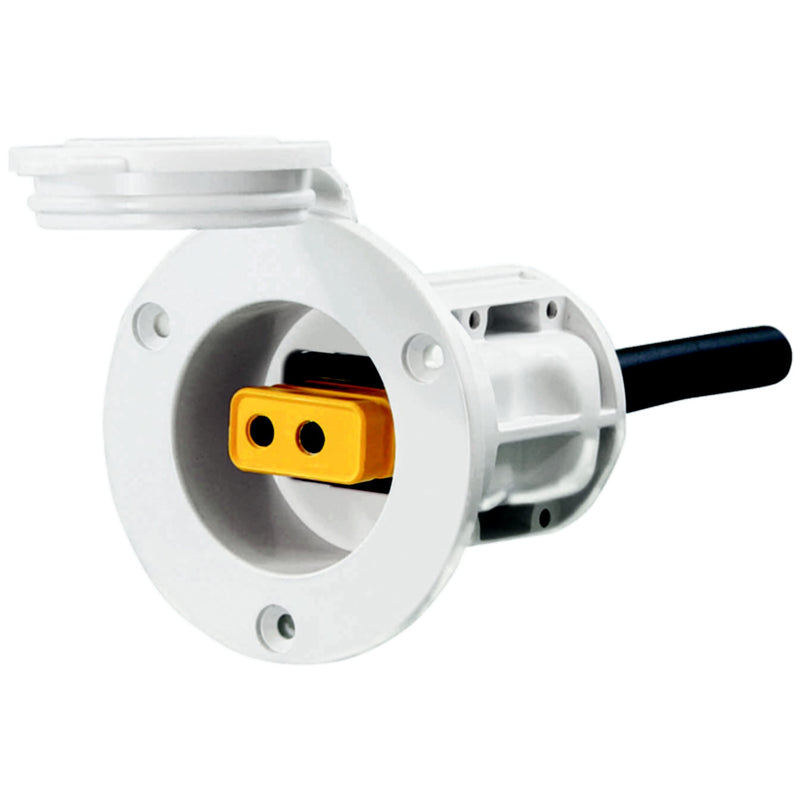 Flush Mount Power Port, White