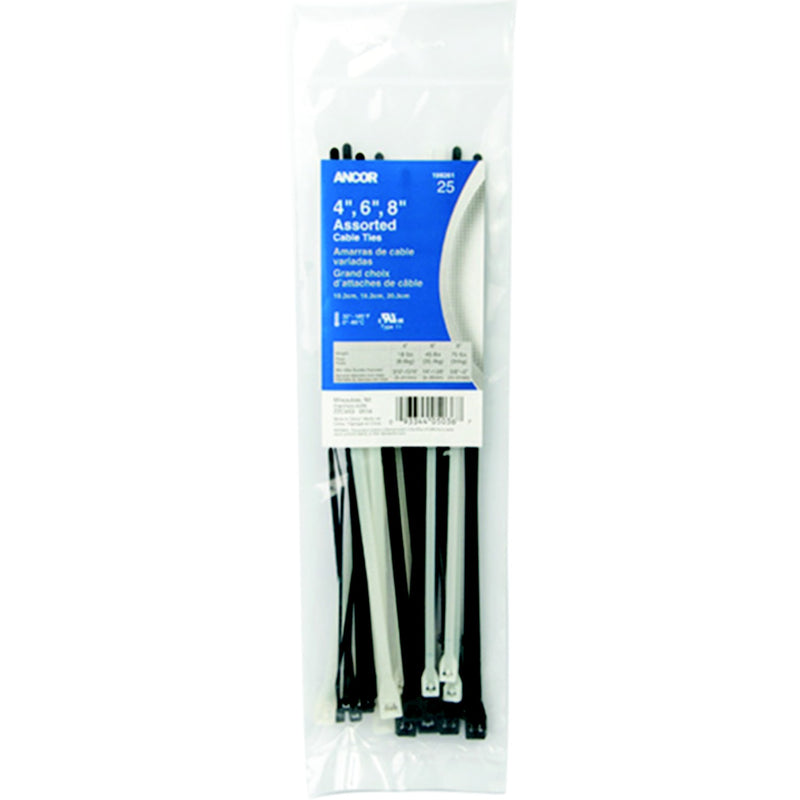 Cable Tie 4" & 8" Assorted 25Pc