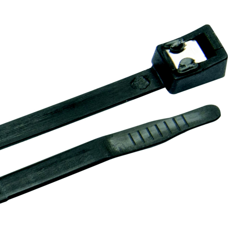 Ancor Self Cutting Cable Ties, 8" UV Black, 50/pk