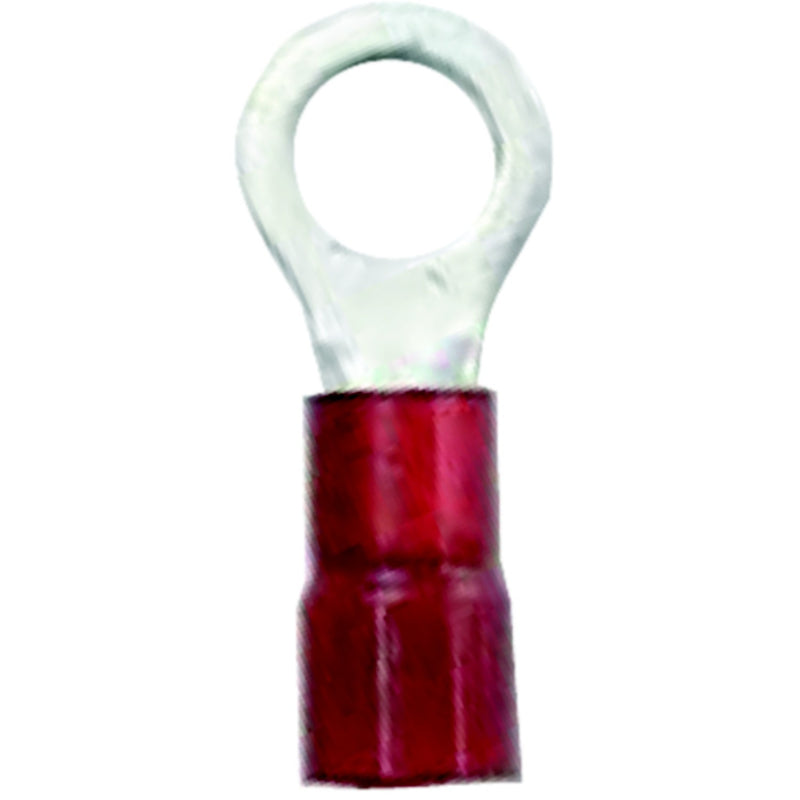 Ancor 220202 Marine Grade™ Nylon Insulated Ring Terminals, #8 Fastener, 22-18 Wire, Red, 100/Pk
