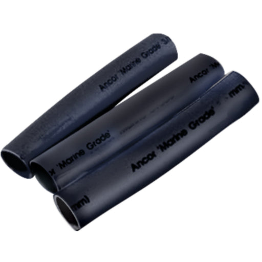 Ancor Adhesive Lined Heat Shrink Tubing Assorted x 3", 8 Pack (Black)
