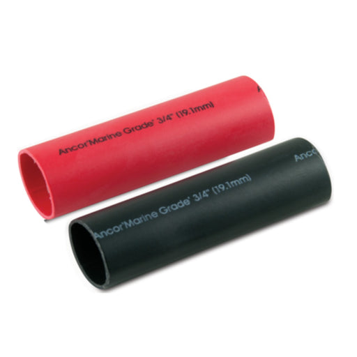 Ancor 326202 Marine Grade Heat Shrink Heavy Wall Battery Cable Tube Combo Pack For 8-2/0 (Includes 1 Ea. Of 3/4" x 3" Red and Black)
