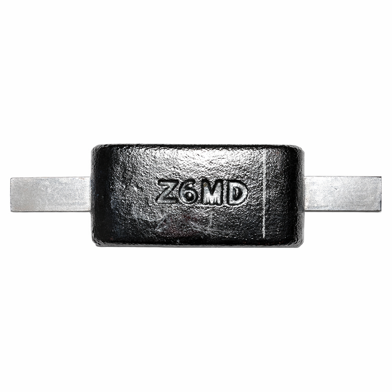 Aluminum Hull Strap Anode 5" x 2-1/4" x 1" – CMT-Z06AZ