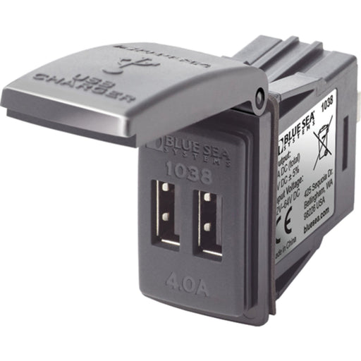 Blue Sea Systems 1038BSS Dual USB Charger Switch Mount 48V DC