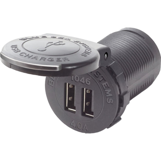 Blue Sea Systems 1046BSS Dual USB Charger Socket Mount 48V DC