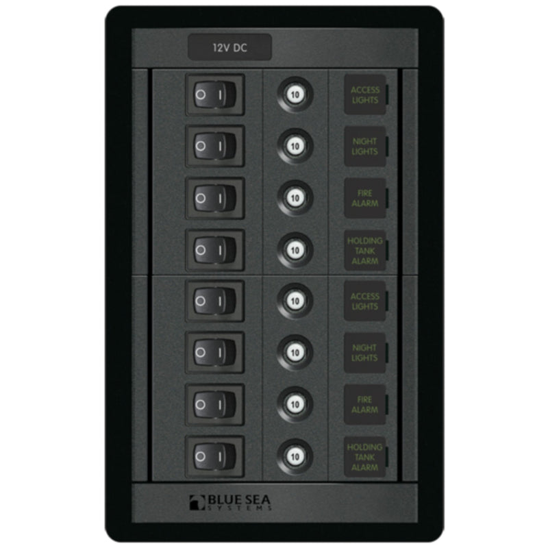 Blue Sea Systems 1457 8 Position Switch CLB Vertical Panel