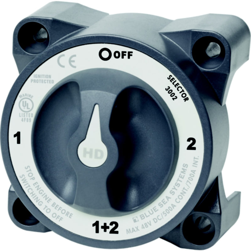 Blue Sea Systems 3002 HD-Series Heavy Duty 4 Position Selector Battery Switch