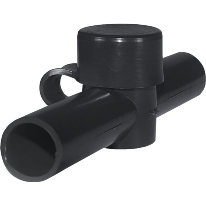 Blue Sea 4002 Dual Entry Cable Cap, Black, Up to 2/0 AWG