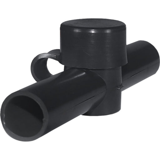 Blue Sea 4002 Dual Entry Cable Cap, Black, Up to 2/0 AWG