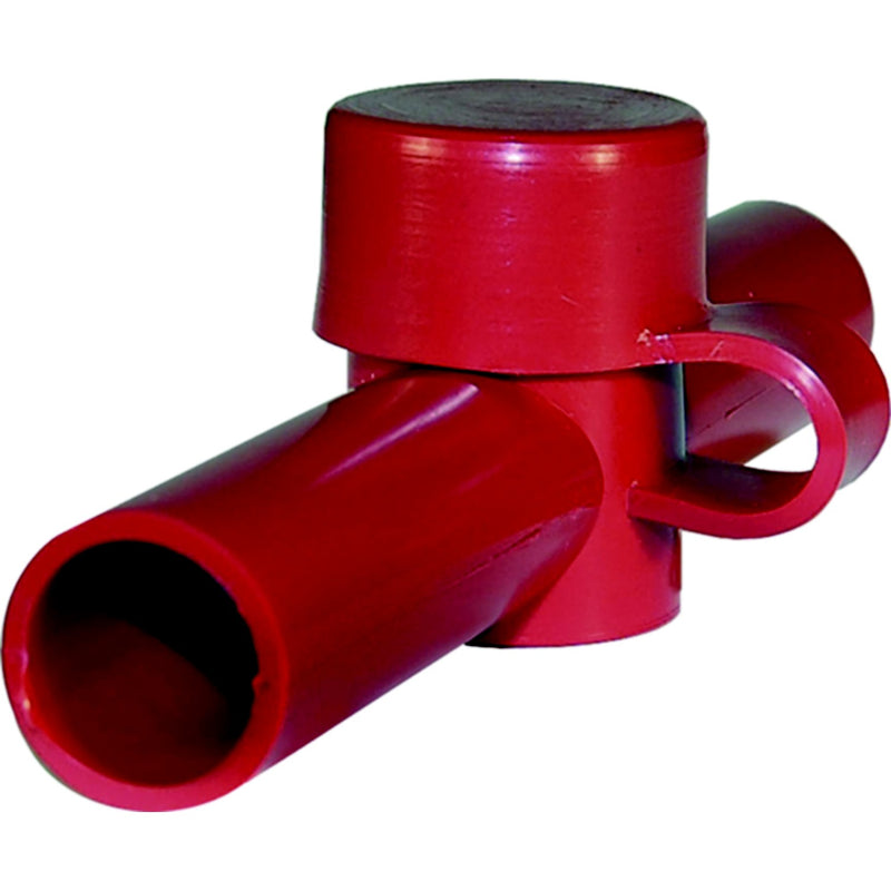 Blue Sea 4003 Dual Entry Cable Cap, Red, Up to 2/0 AWG