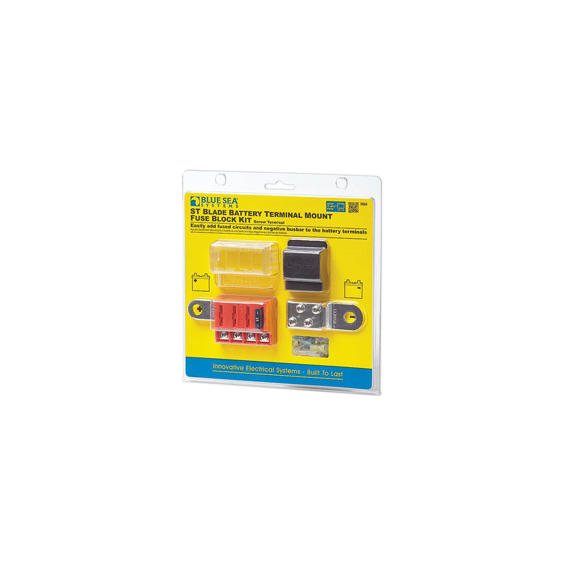 Blue Sea Systems 5024 ST-Blade Battery Terminal Mount Fuse Block Kit w/Negative Busbar