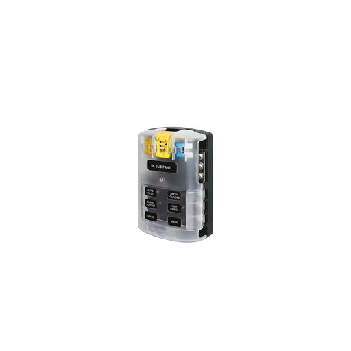 Blue Sea Systems 5025 ST Blade Common Source ATO/ATC Fuse Block w/Negative Bus - 6 Circuits with Cover