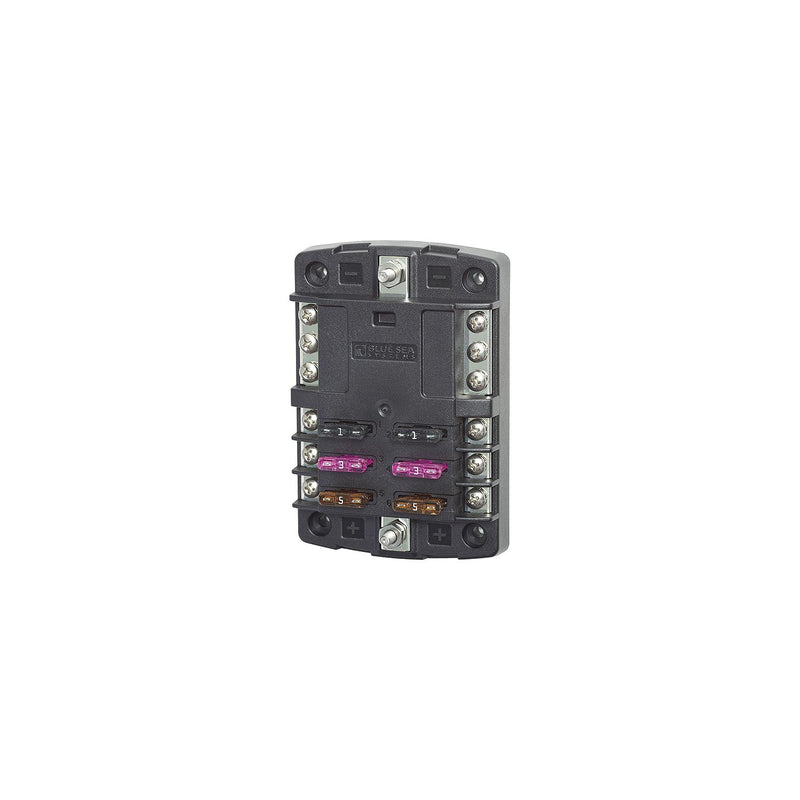 Blue Sea Systems 5030 ST Blade Common Source ATO/ATC Fuse Block w/Negative Bus - 6 Circuits