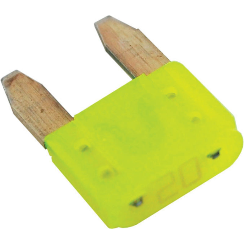 Blue Sea 5273 ATM® Mini Blade Fuse, 20 Amp, Yellow, 2/pk
