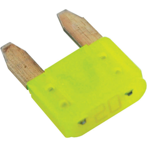 Blue Sea 5273 ATM® Mini Blade Fuse, 20 Amp, Yellow, 2/pk
