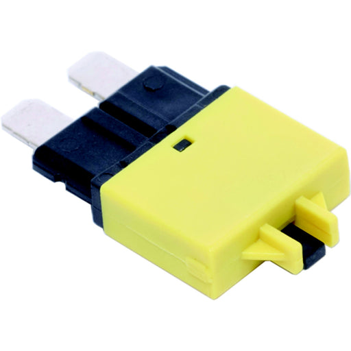Blue Sea 7066 ATO/ATC-Style Low Profile Circuit Breaker, 20A, Yellow, 2/pk