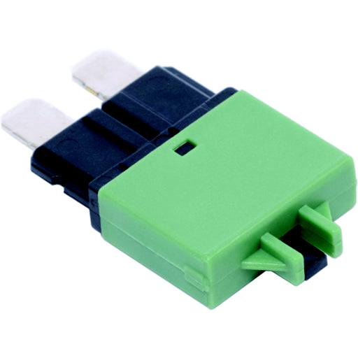 Blue Sea 7068 ATO/ATC-Style Low Profile Circuit Breaker, 30A, Green, 2/pk