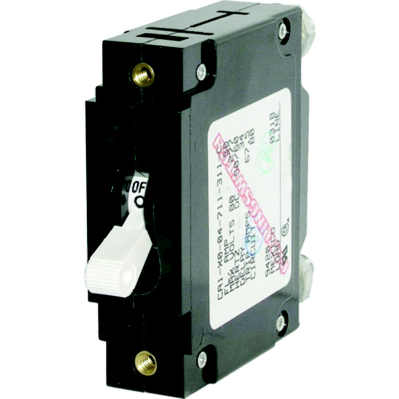 Blue Sea Systems 7352 Single Pole AC Circuit Breaker, 15 Amp, White