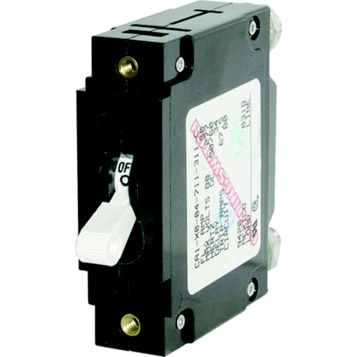 Blue Sea Systems 7352 Single Pole AC Circuit Breaker, 15 Amp, White