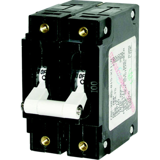 Blue Sea Systems 7267 Double Pole AC Circuit Breaker, 150 Amp, White