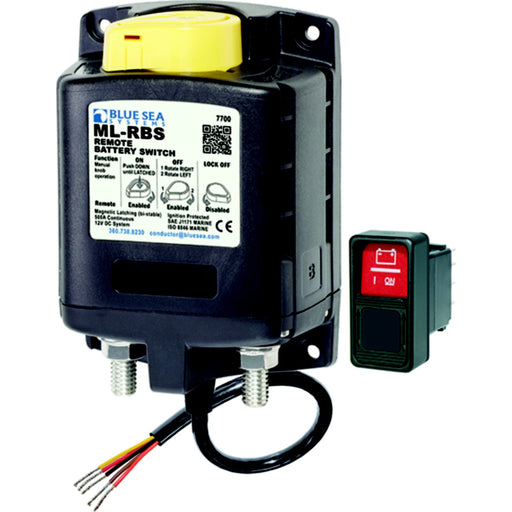 Blue Sea Systems 7700 ML-RBS Remote Battery Switch with Manual Control - 12V DC 500A