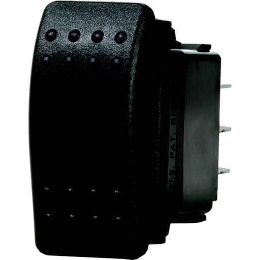 Blue Sea 7930 Water Resistant Contura® II Switch, SPST, Black, Off-(On)