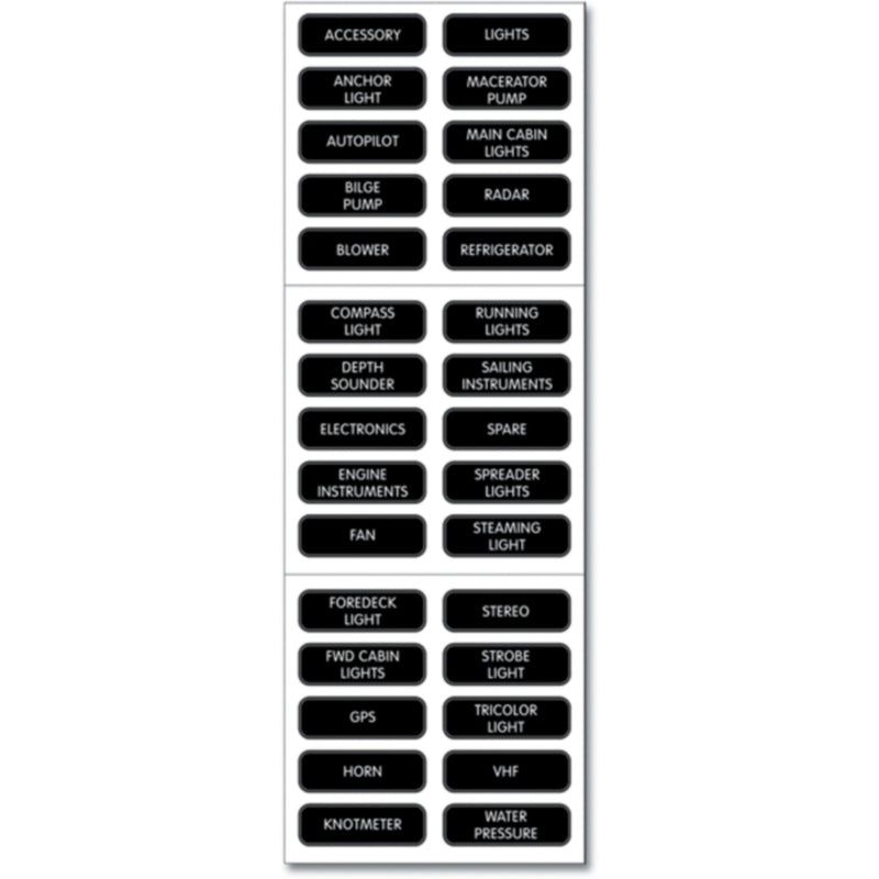 Blue Sea 8039 DC Panel Extended Label Kit