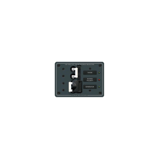 Blue Sea Systems Traditional Metal Circuit Breaker Panel - 120V AC Toggle Source Selector