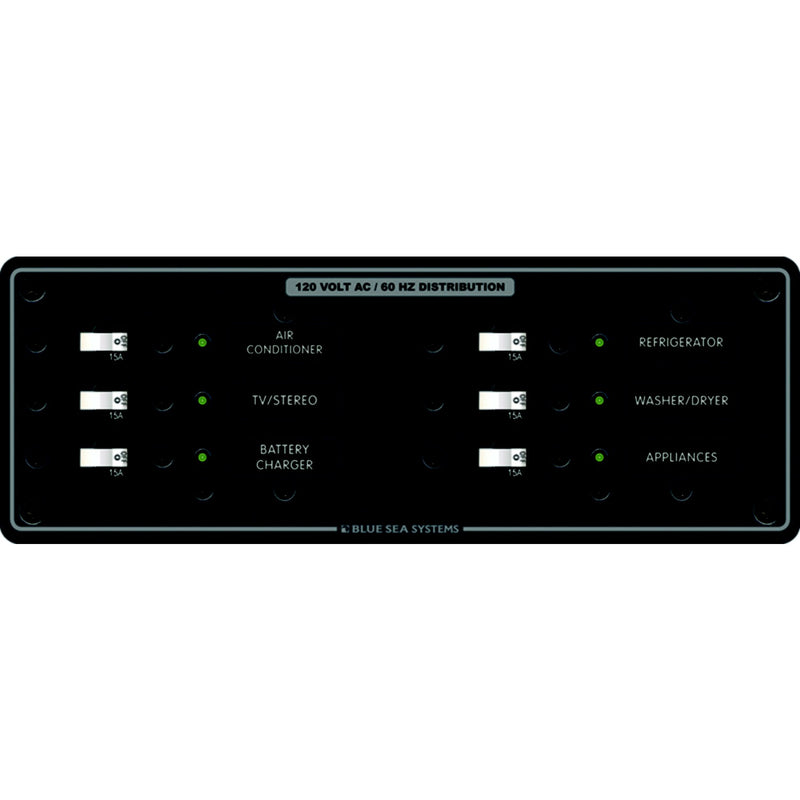 Blue Sea Systems 8097 AC 6 Position Circuit Breaker Panel