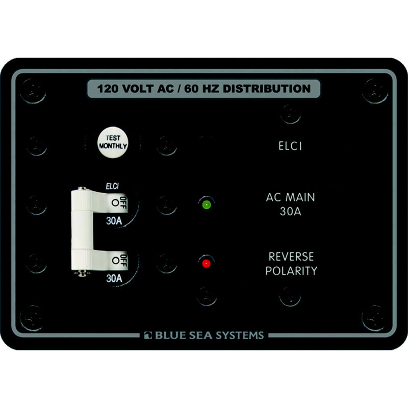 Blue Sea Systems AC Residual Current Circuit Breaker Panel, Main