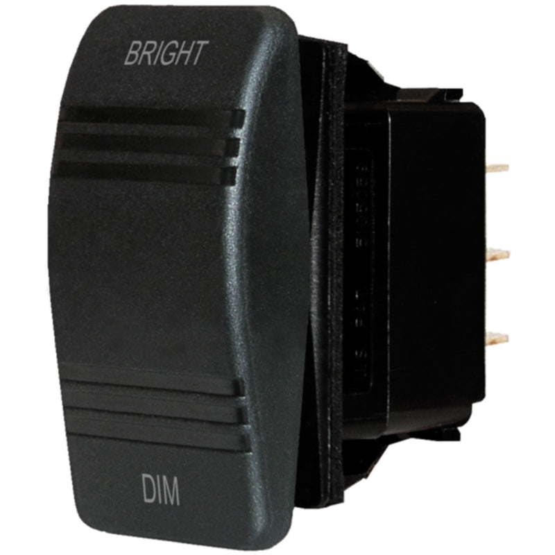 Contura Rocker Switch, Mom On/Off/Mom On, Black