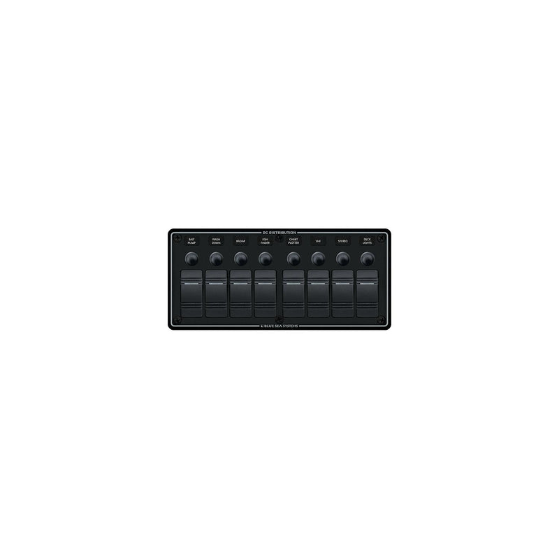 Blue Sea Systems Contura Water Resistant 12V DC 8 Position Circuit Breaker Panel