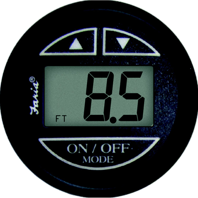 Faria Digital Depth Sounder, Euro Black w/Transom Transducer