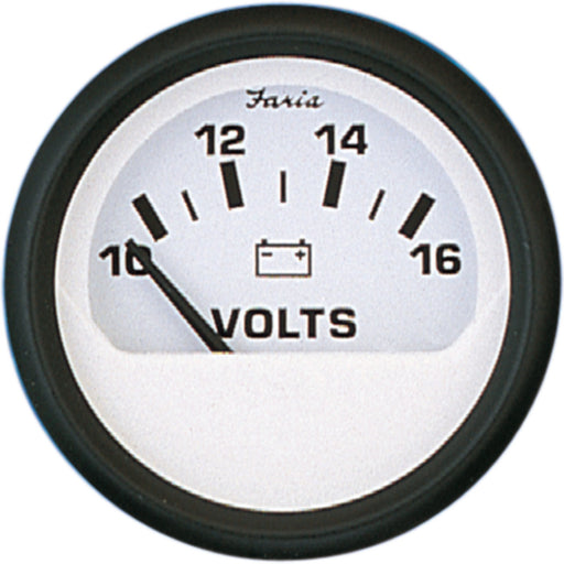 Faria Euro 2" Voltmeter Gauge (10-16 VDC)