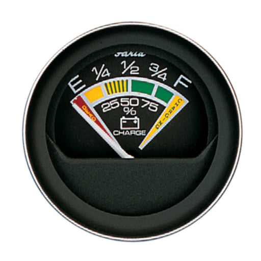 Faria Coral Black 2" Fuel Level Gauge (E-1/2-F)
