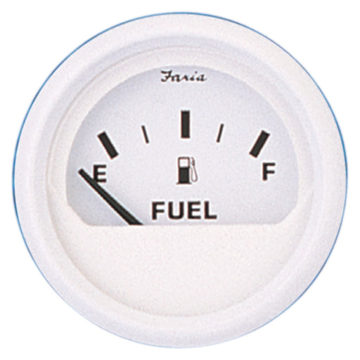 Faria Dress White 2" Fuel Level Gauge (E-1/2-F)
