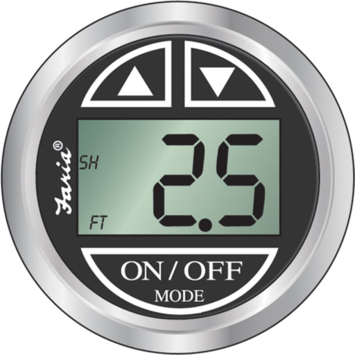 Faria Digital Depth Sounder, Chesapeake SS Black w/Thru-Hull Transducer