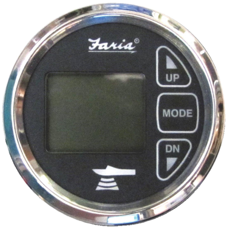Faria In-Dash Dual Temperature Digital Depth Sounder With Transom Mounted Transducer and Temperature Sender - Chesapeake SS