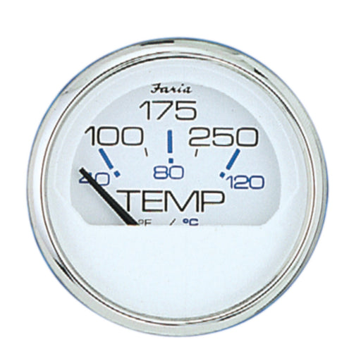 Faria Chesapeake SS White 2" Gauge - Water Temperature Gauge (100-250F)