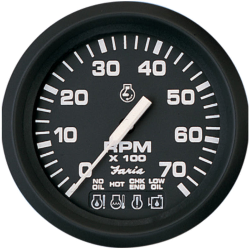 Faria 32805 Euro 4" Gauge - 7000 RPM Tachometer (All Outboard)