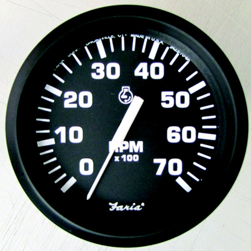 Faria 32804 Euro 4" Gauge - 6000 RPM Tachometer (Gas) (Inboard & I/O)