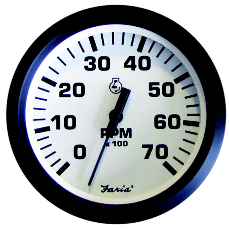 Faria Euro 4" Gauge - 7000 RPM Tachometer (All Outboard)